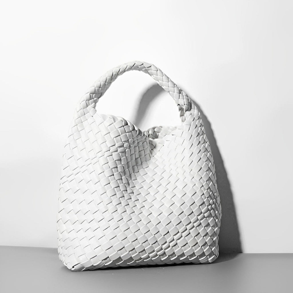 Luxora | Sac seau en cuir souple pour femme – Sac bandoulière de luxe tissé à la main 