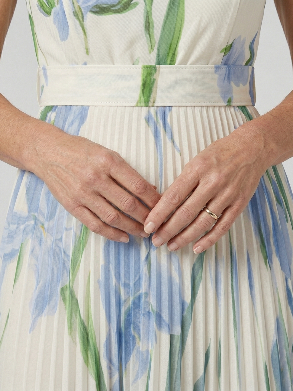 Elissa | Dames Bloemen Geplooide Maxi Jurk – Mouwloos, Elegante Zomer Maxi Jurk