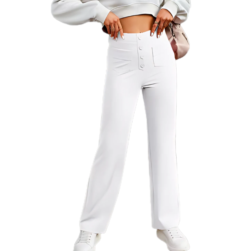 Brivana | Hoge taille stretchbroek voor dames – Slim fit pull-on broek voor comfort de hele dag door