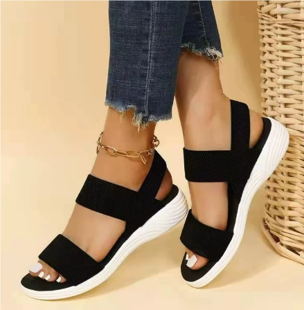 Nyelle | Dames Zomer Sandalen – Lichtgewicht, Ademend met Gevoerde Zool & Eenvoudig Slip-On Comfort