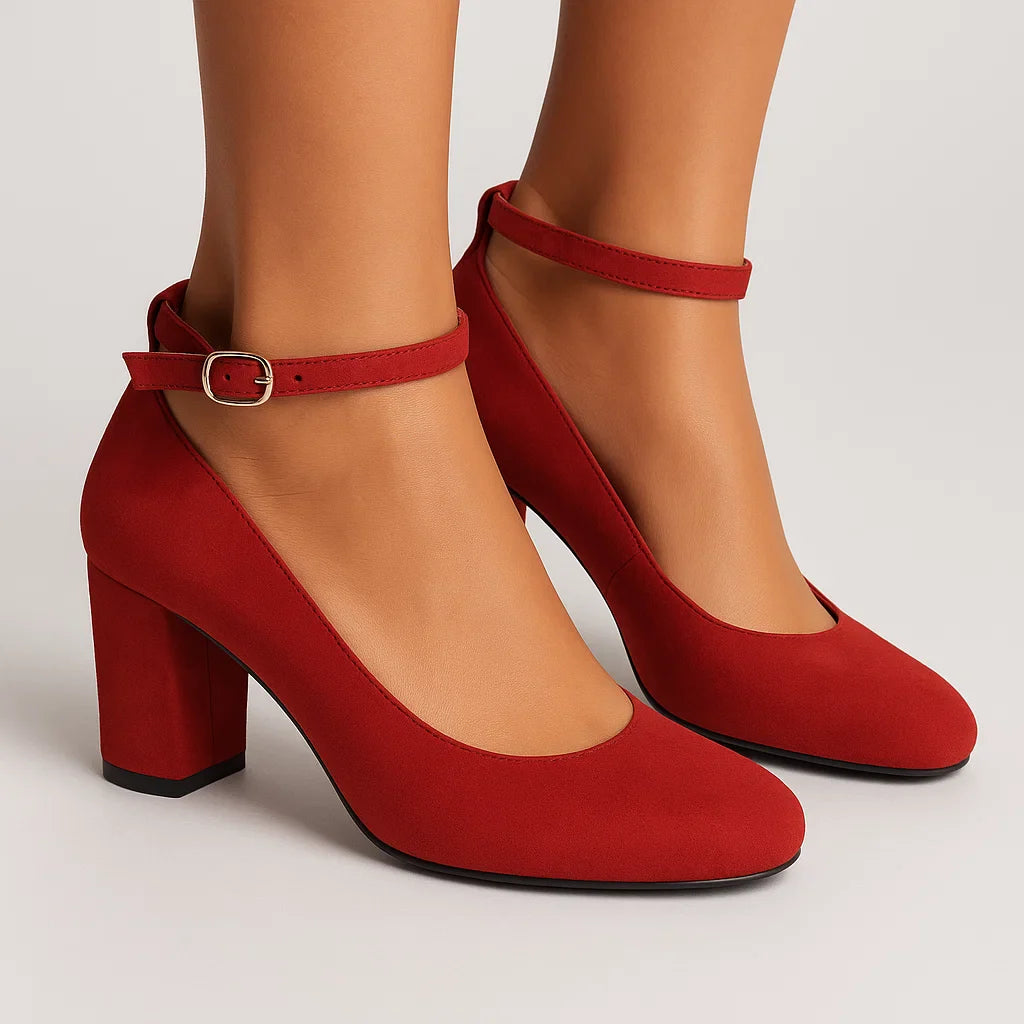 Veloura | Escarpins Mary Jane pour femme – élégants talons carrés, chaussures habillées confortables, bout rond