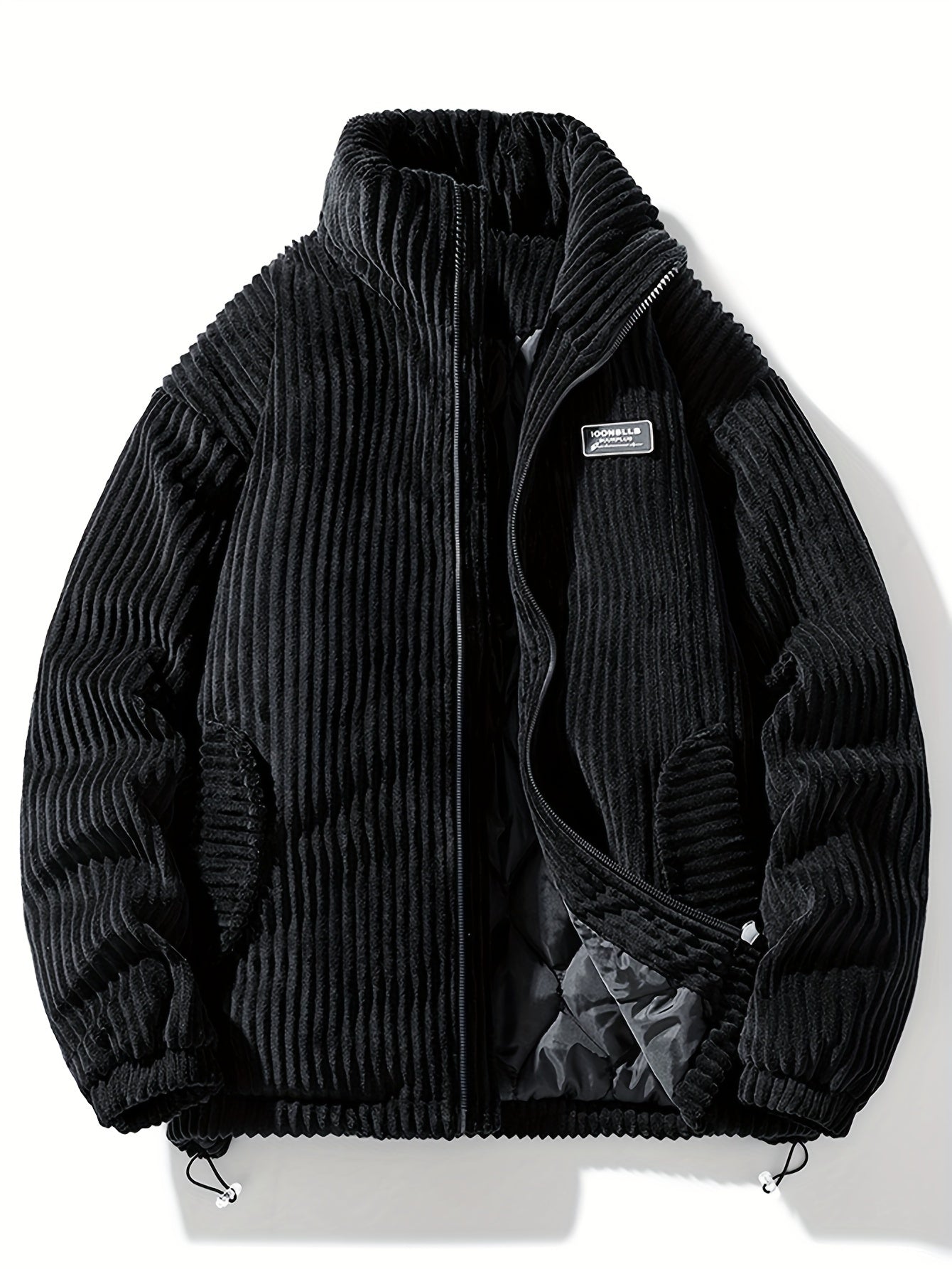 Stanislav | Herren-Cordjacke, wattierter, warmer Wintermantel, Stehkragen, lässiger Outdoor-Stil
