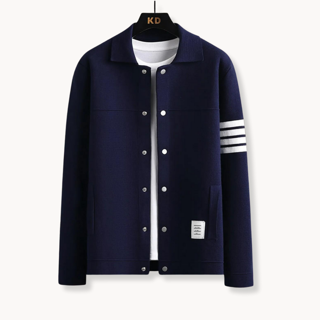 Galenor | Herren-Strickjacke mit Kapuze – Leichter, atmungsaktiver Strickpullover mit Schalkragen