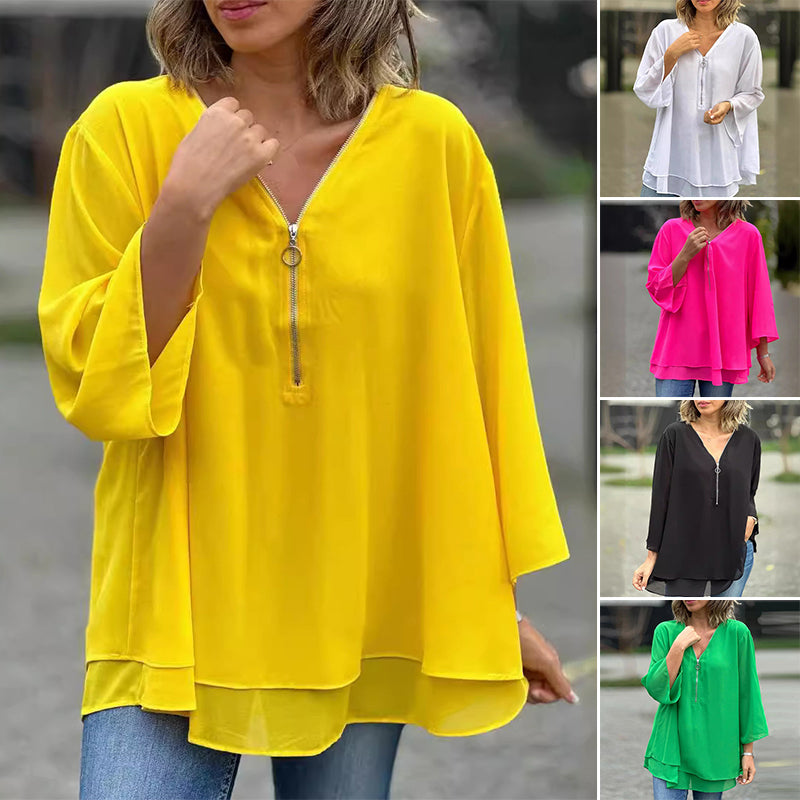 Isora | Elegante gelaagde top – Luchtige casual blouse voor dames