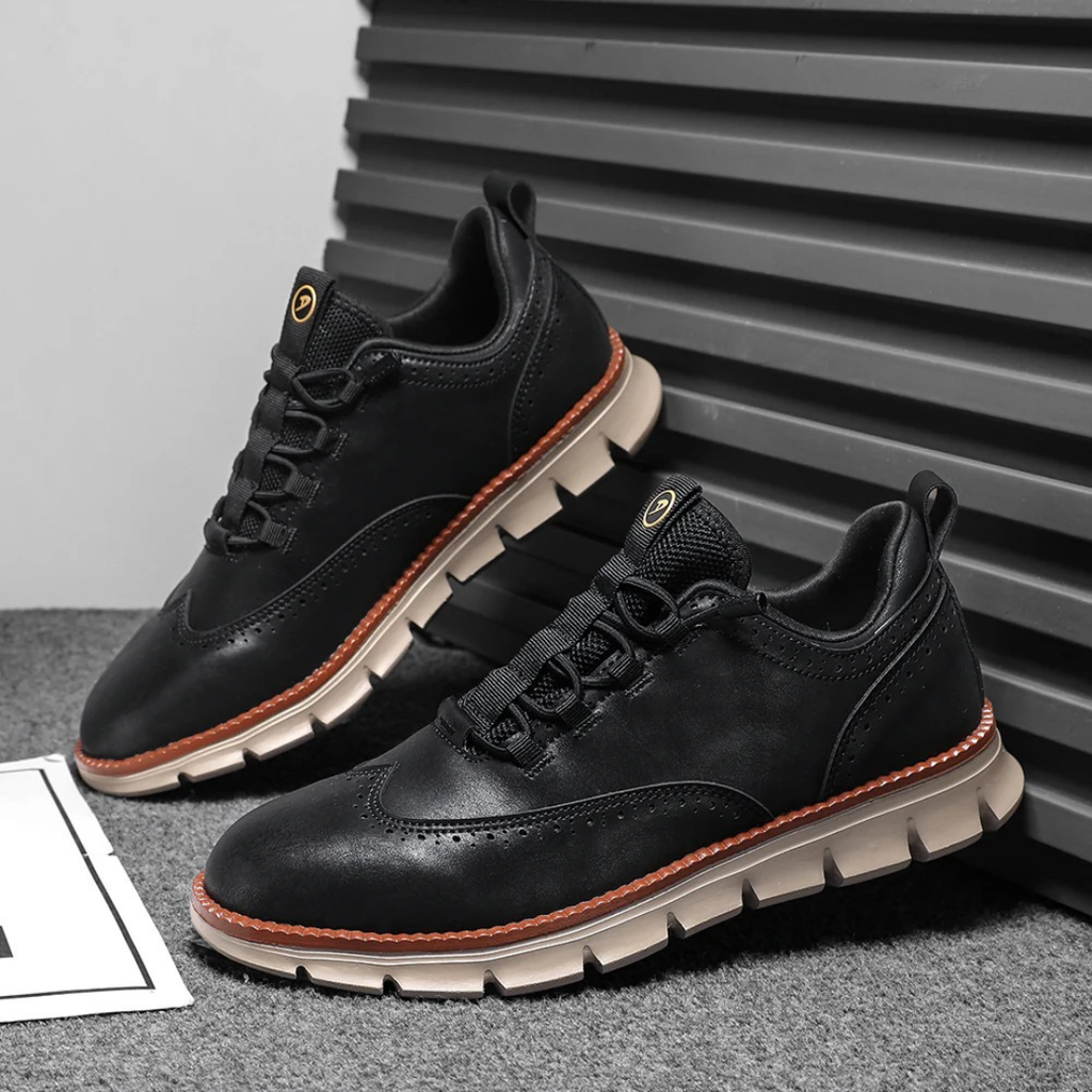 Apex | Heren schoenen van echt leer met veters, elegante zakelijke en smart casual schoenen