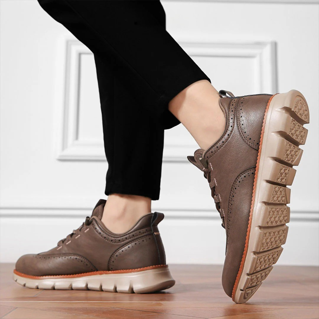 Apex | Heren schoenen van echt leer met veters, elegante zakelijke en smart casual schoenen