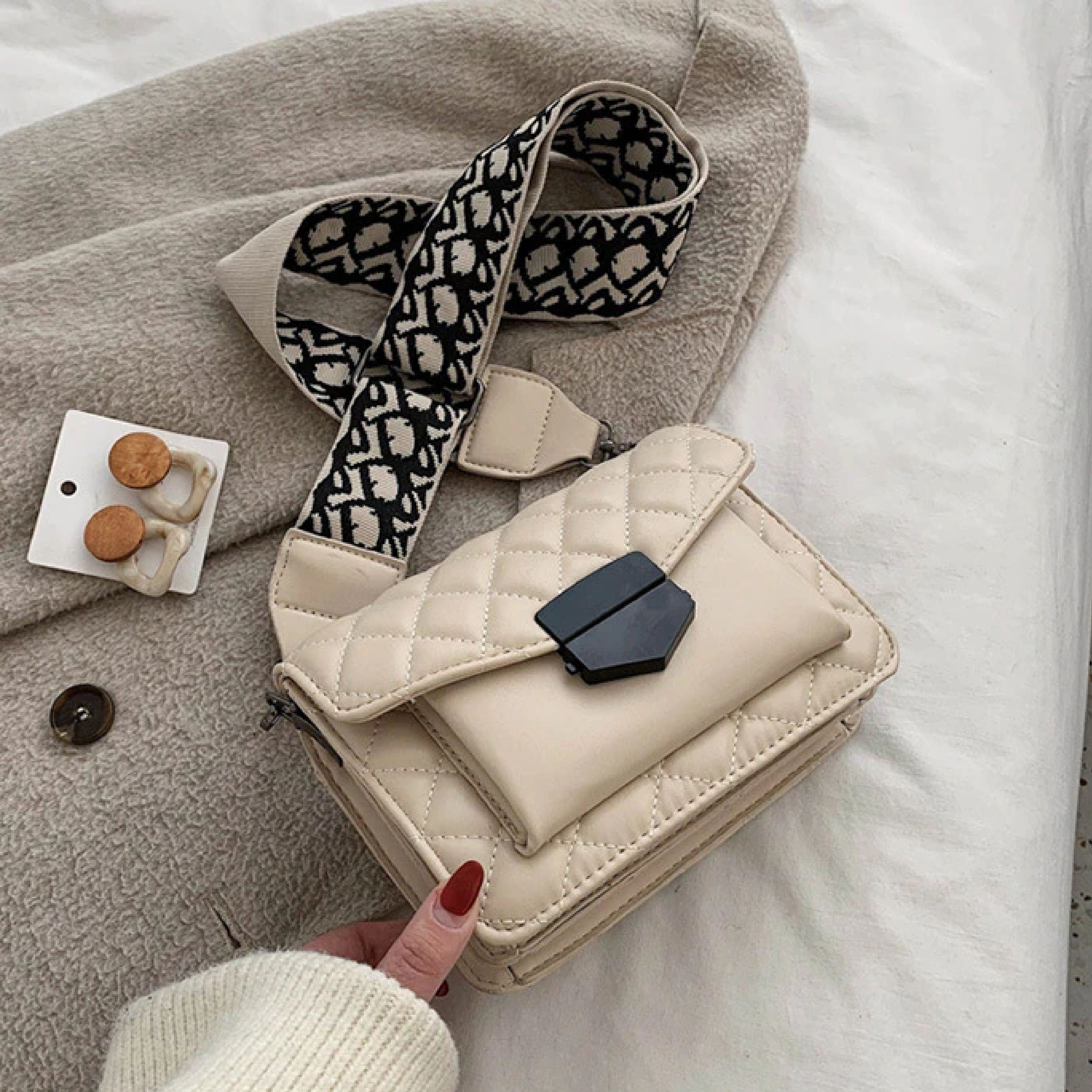 Lunna | Elegante Crossbody Schoudertas - Leder, Verstelbare Riem