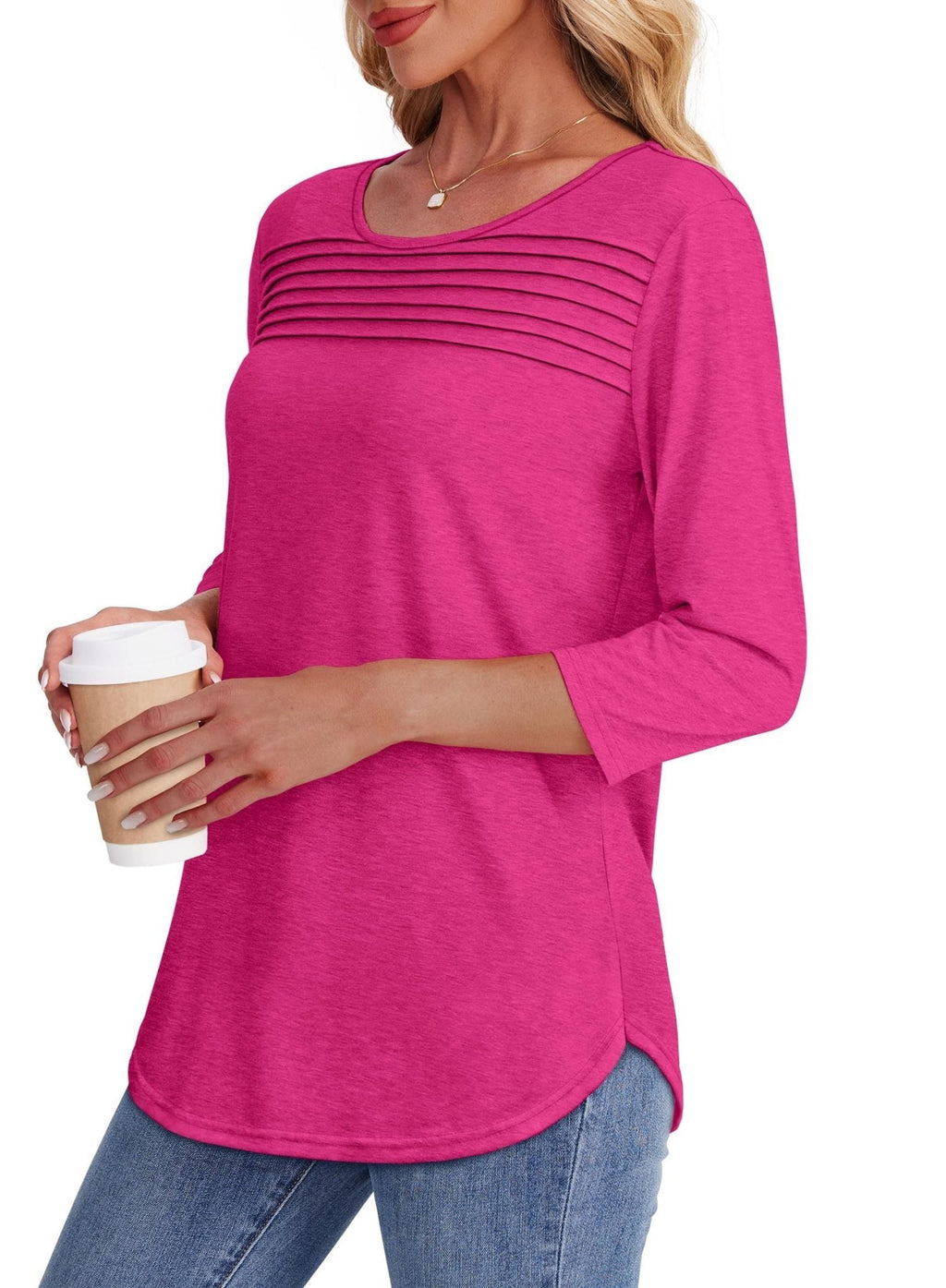 Yaryne | Stijlvol geplooid damesoverhemd – Elegante, casual blouse