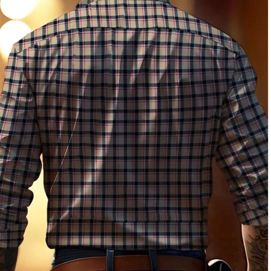 Idris | Chemise à carreaux personnalisée pour homme – Coupe parfaite, élégante et résistante