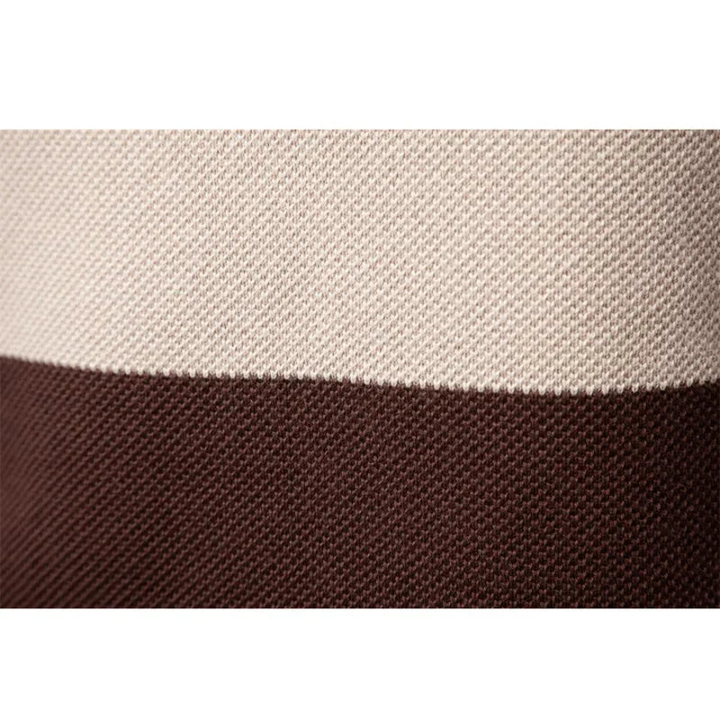 Ulmar | Herenkatoenen trui met halve rits, driekleurig, opstaande kraag, casual gebreide pullover