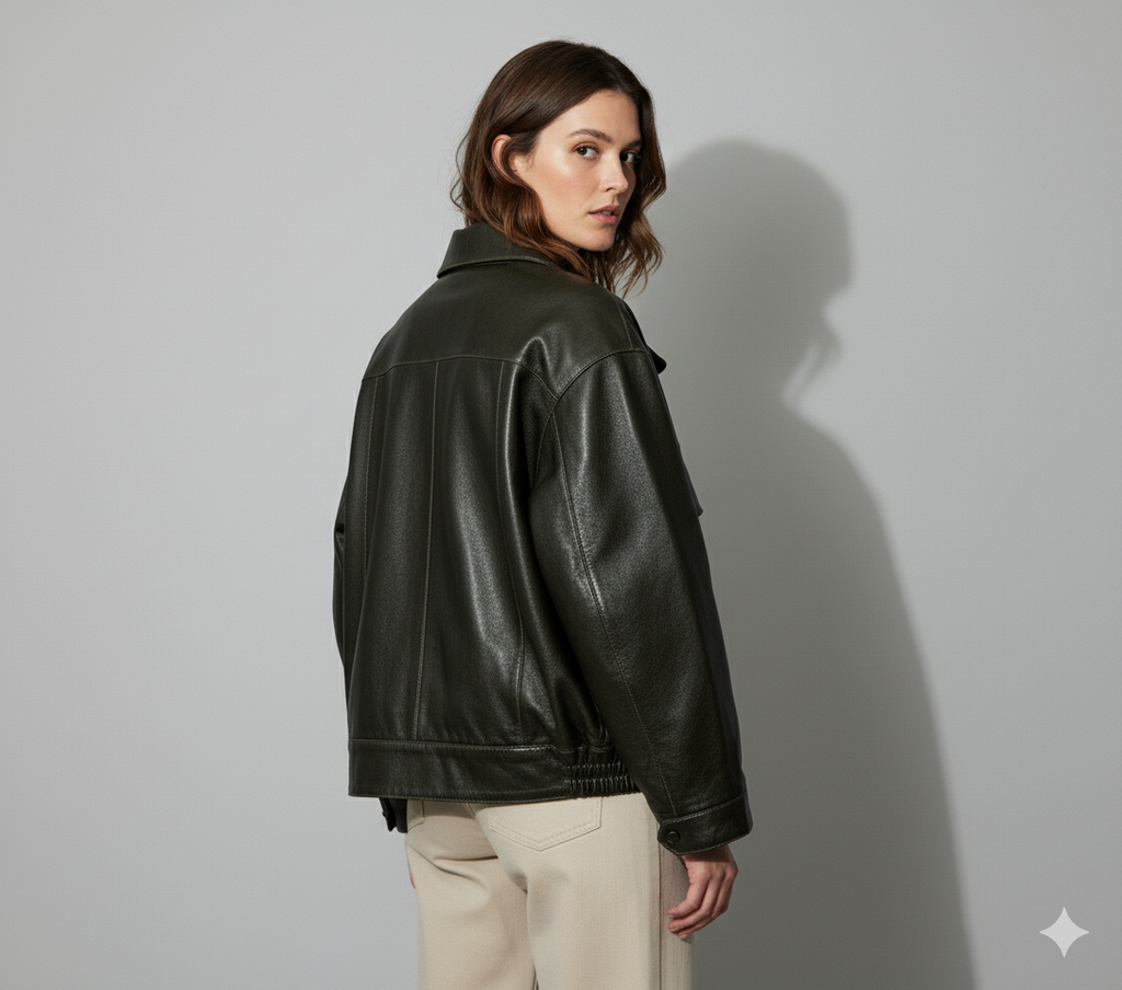 Cynelle | Veste multifonctionnelle en similicuir pour femme – Vêtement d'extérieur chaud et décontracté