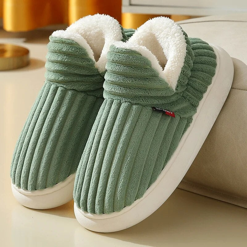 CozyToes | Plüschgefütterte Winterpantoffeln – warme, weiche und bequeme Hausschuhe für drinnen und zu Hause