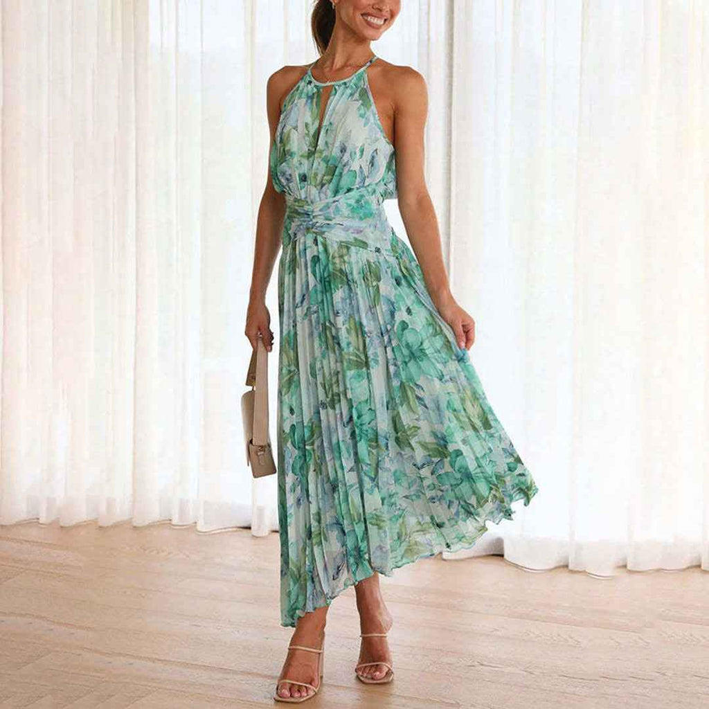 Evony | Zomerse maxi-jurk voor dames – soepelvallend met bloemenprint