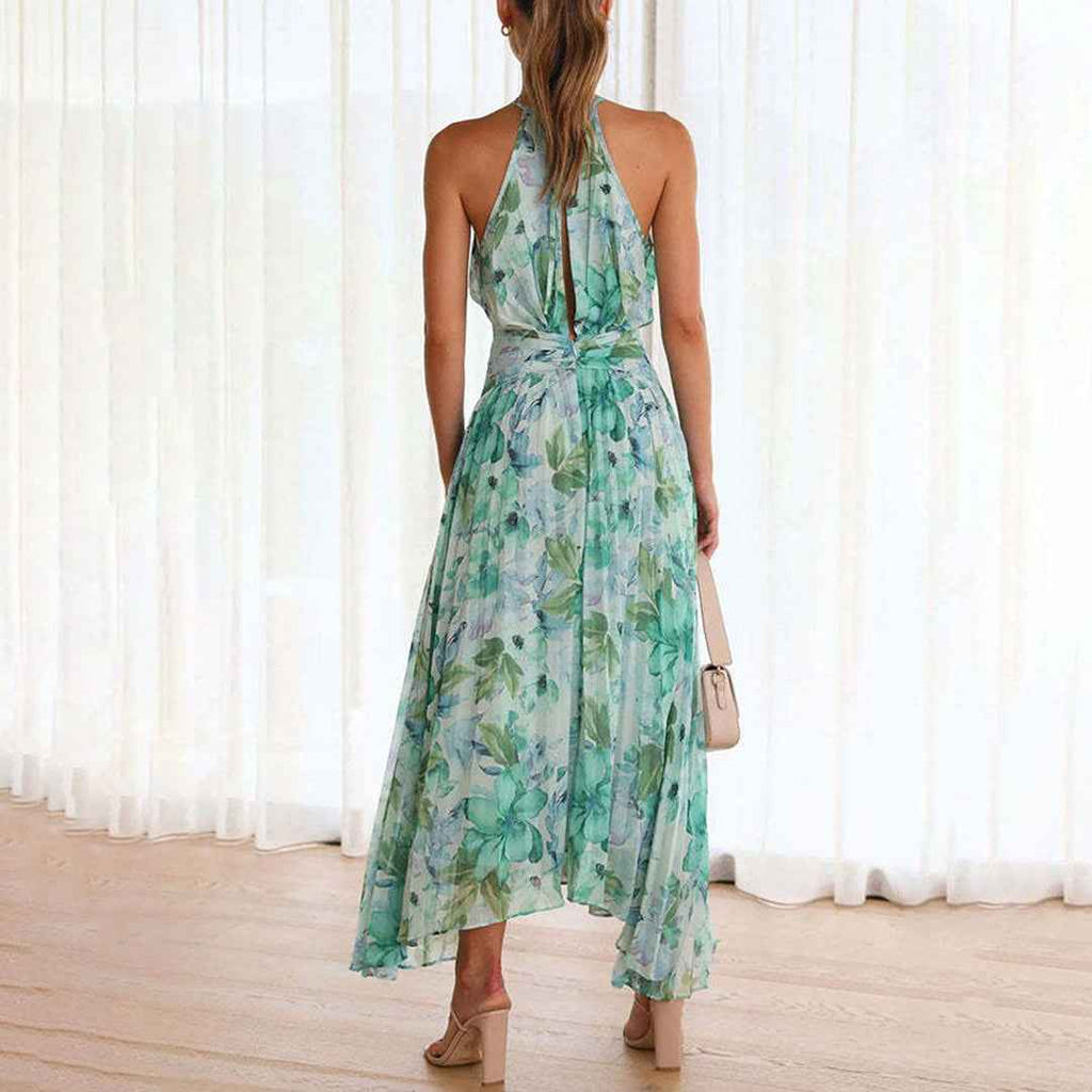 Evony | Zomerse maxi-jurk voor dames – soepelvallend met bloemenprint