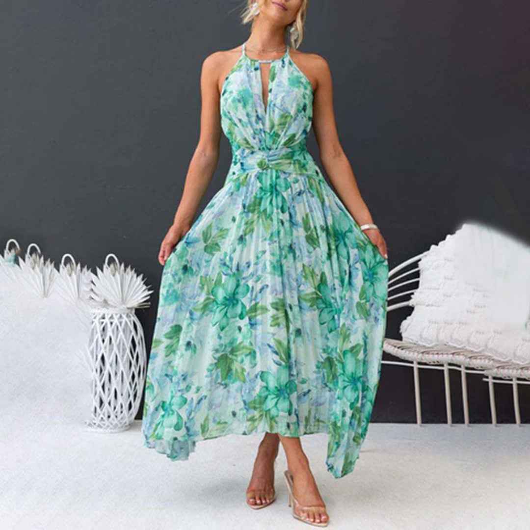 Evony | Zomerse maxi-jurk voor dames – soepelvallend met bloemenprint