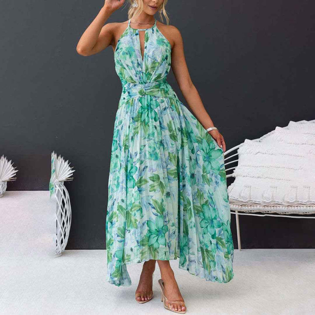 Evony | Zomerse maxi-jurk voor dames – soepelvallend met bloemenprint