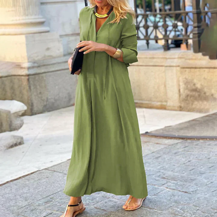 Silvara | Dames maxi-jurk – comfortabele zwierige lange jurk
