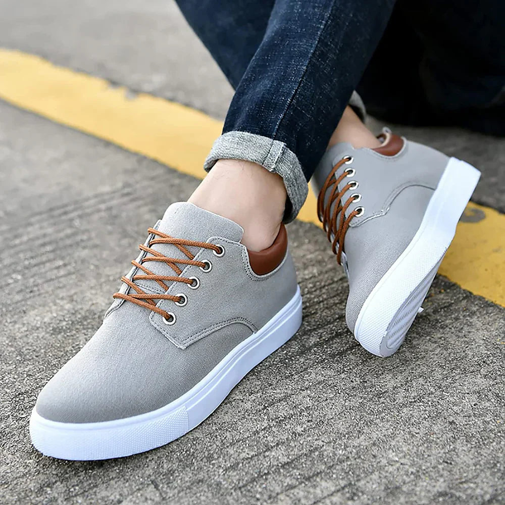 Arkalon | Canvas sneakers voor heren – Casual vetersneakers