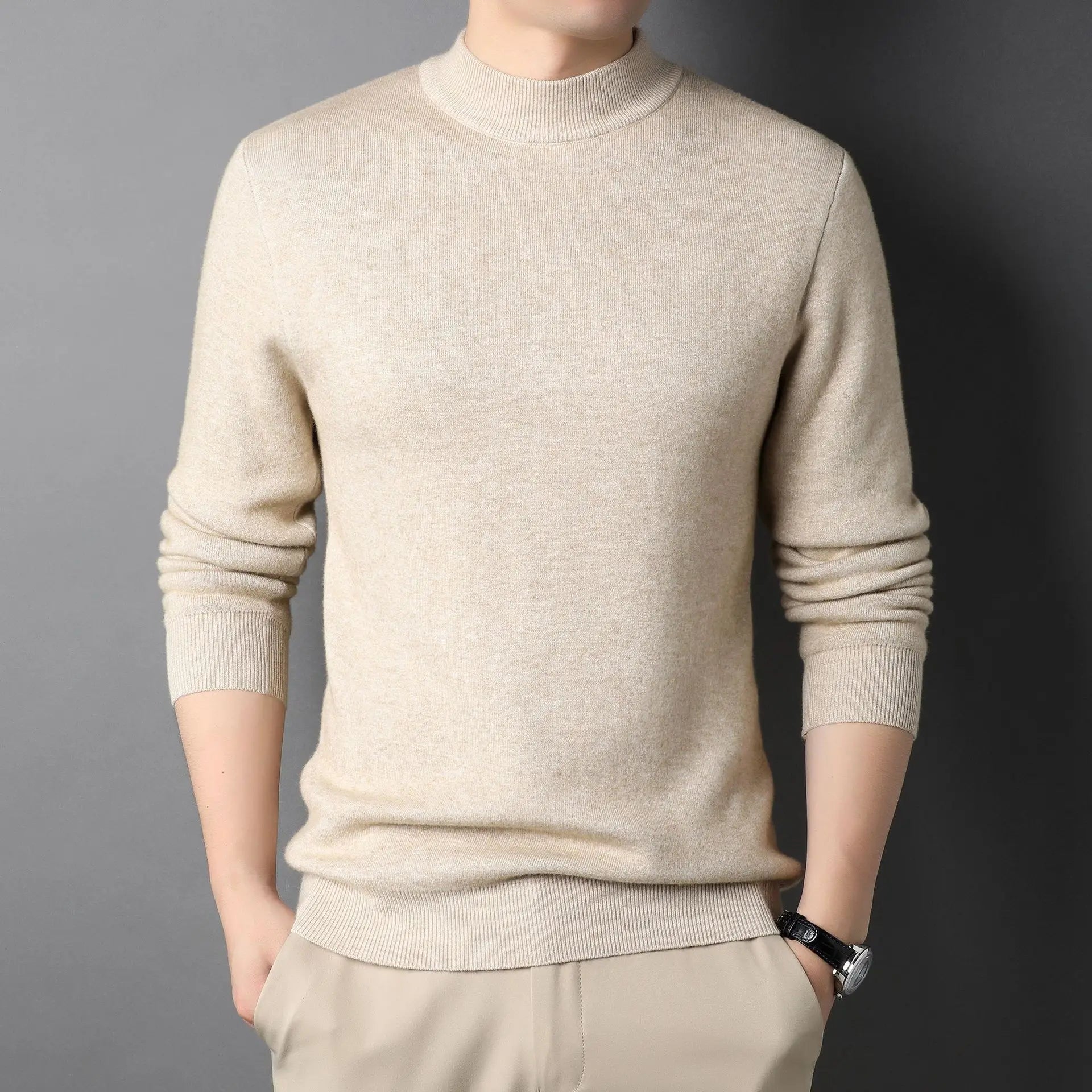 Sylvenor | Premium heren coltrui – Slim fit, lange mouwen, hooggesloten trui