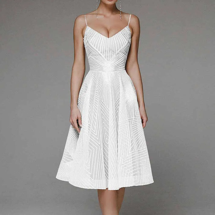 Seryna | Elegante maxi-jurk voor dames – luxe avondjurk met open rug