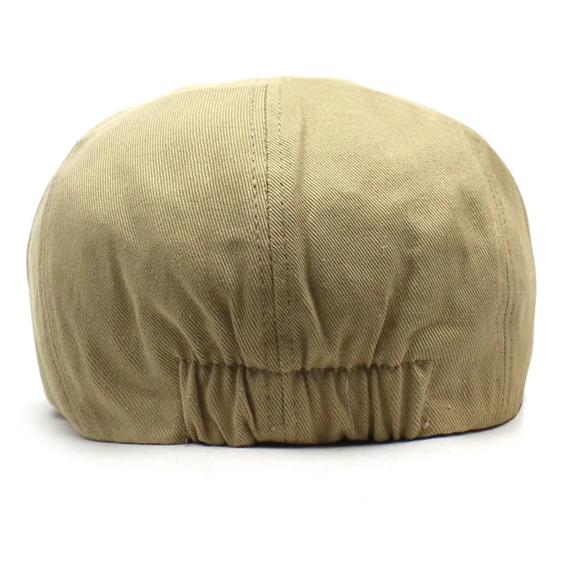 Yelyne | Katoenen newsboy-pet – Klassieke platte pet, ademende vintage bakkerspet