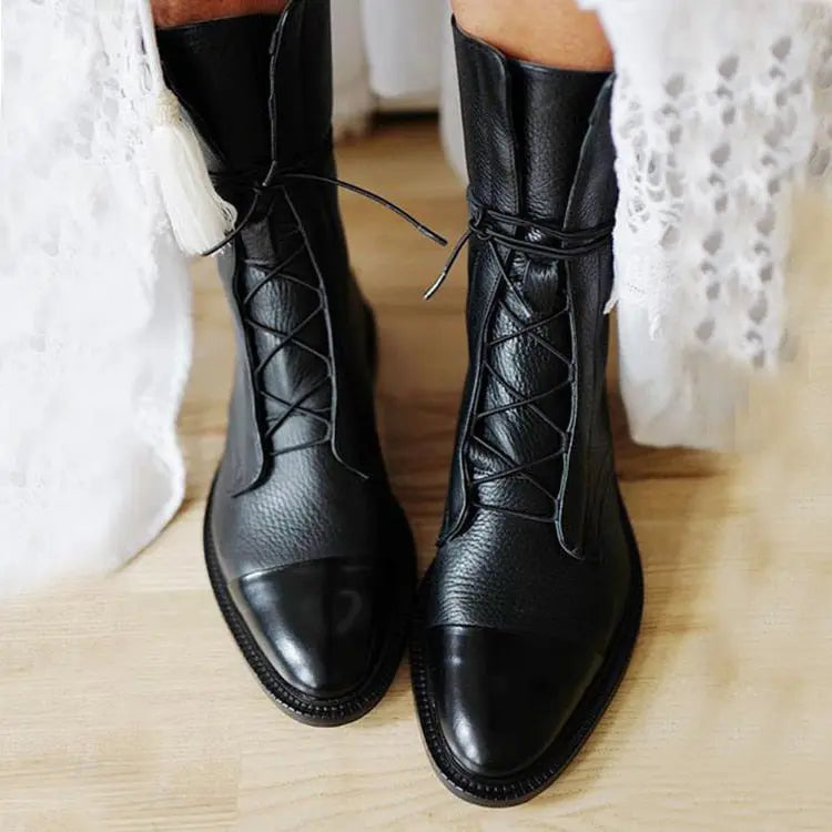 Bootelle | Hochwertige Schnürstiefel aus Leder für Damen – Bequeme, modische und hochwertige Schuhe