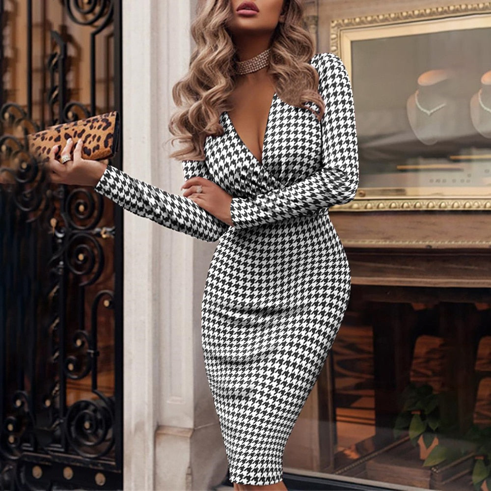 Mirevra | Dames V-hals cocktailjurk – elegante formele avondjurk