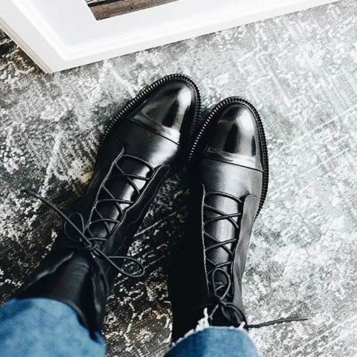 Bootelle | Hochwertige Schnürstiefel aus Leder für Damen – Bequeme, modische und hochwertige Schuhe