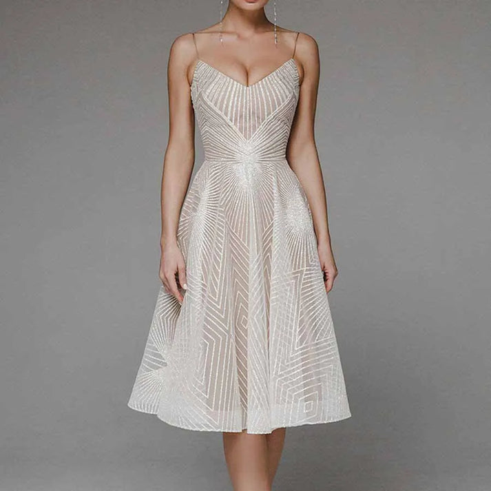 Seryna | Elegante maxi-jurk voor dames – luxe avondjurk met open rug