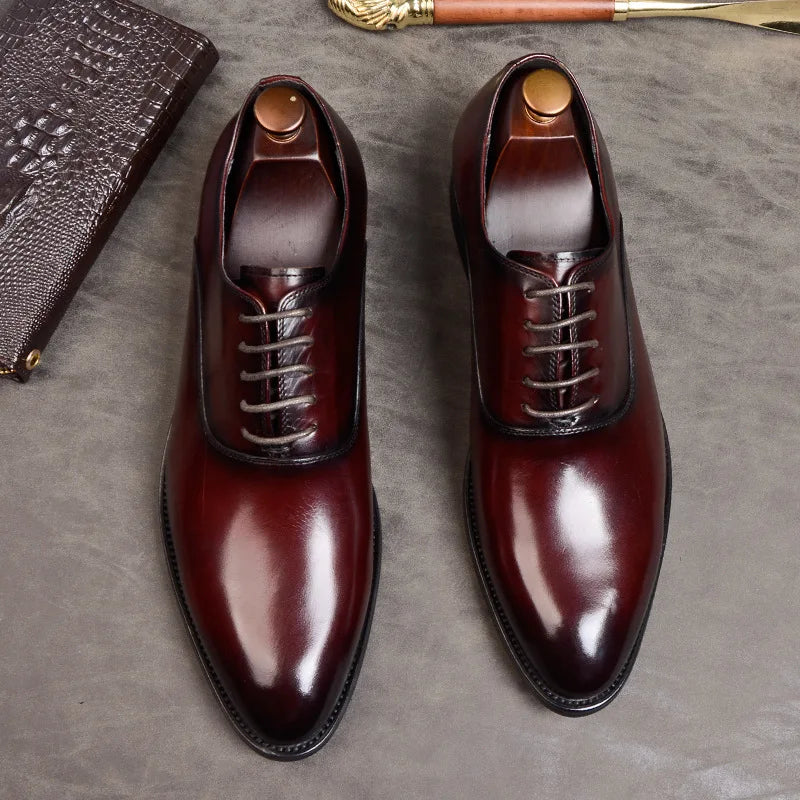 Marton | Chaussures habillées Oxford en cuir pour hommes - Chaussures classiques formelles en cuir