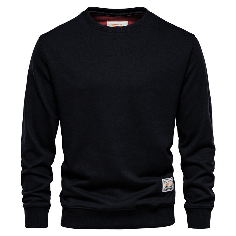 Galvren | Pull uni pour homme – Pull décontracté et confortable, col rond, maille douce et tendance