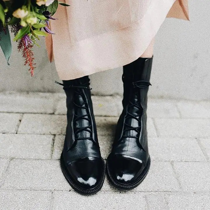Bootelle | Hochwertige Schnürstiefel aus Leder für Damen – Bequeme, modische und hochwertige Schuhe