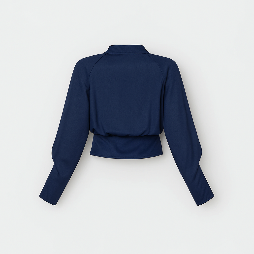 Kairina | Elegante damesblouse met pofmouwen – Stijlvolle top met lange mouwen en ruches