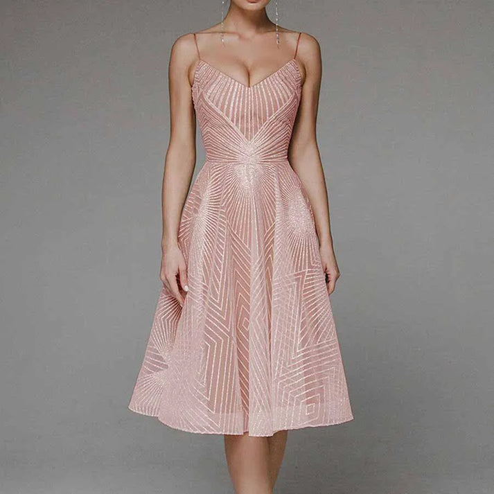 Seryna | Elegante maxi-jurk voor dames – luxe avondjurk met open rug