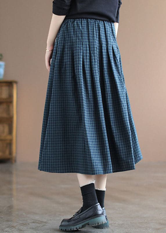 Camila | Geruite midi-rok voor dames – A-lijn rok met elastische tailleband en losvallende pasvorm