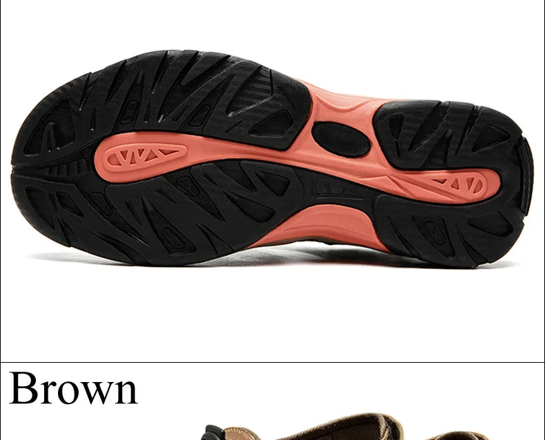ComforTrek | Sandales en cuir pour hommes - chaussures d'été résistantes et respirantes