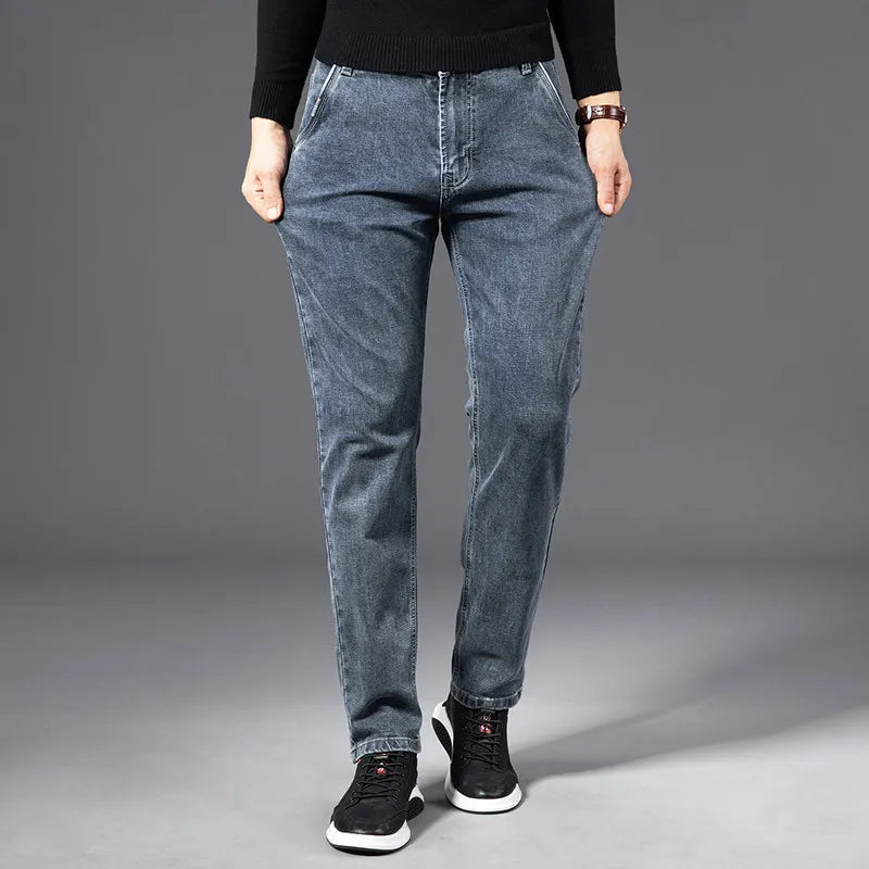 Darvric | Jeans en denim stretch décontractés pour homme – délavage vintage classique, pantalon polyvalent