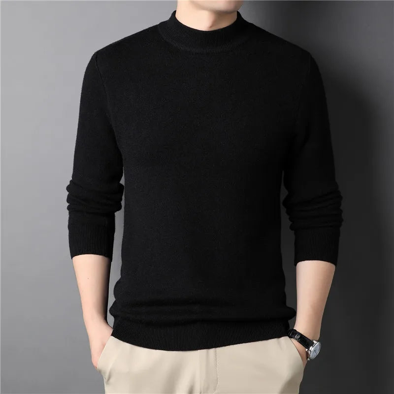 Sylvenor | Premium heren coltrui – Slim fit, lange mouwen, hooggesloten trui