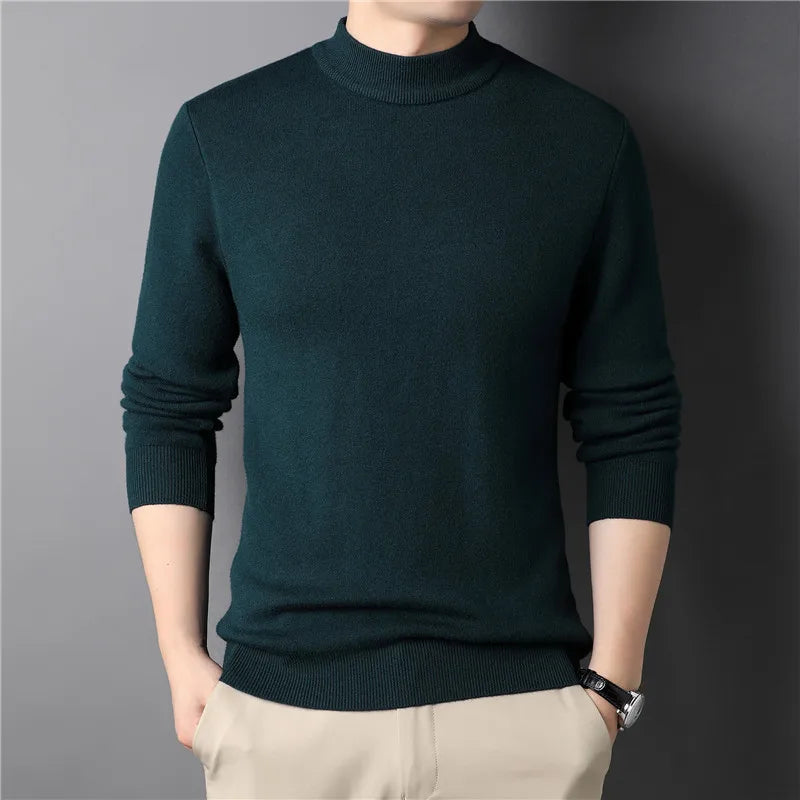 Sylvenor | Premium heren coltrui – Slim fit, lange mouwen, hooggesloten trui