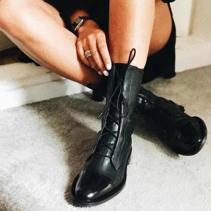 Bootelle | Hochwertige Schnürstiefel aus Leder für Damen – Bequeme, modische und hochwertige Schuhe