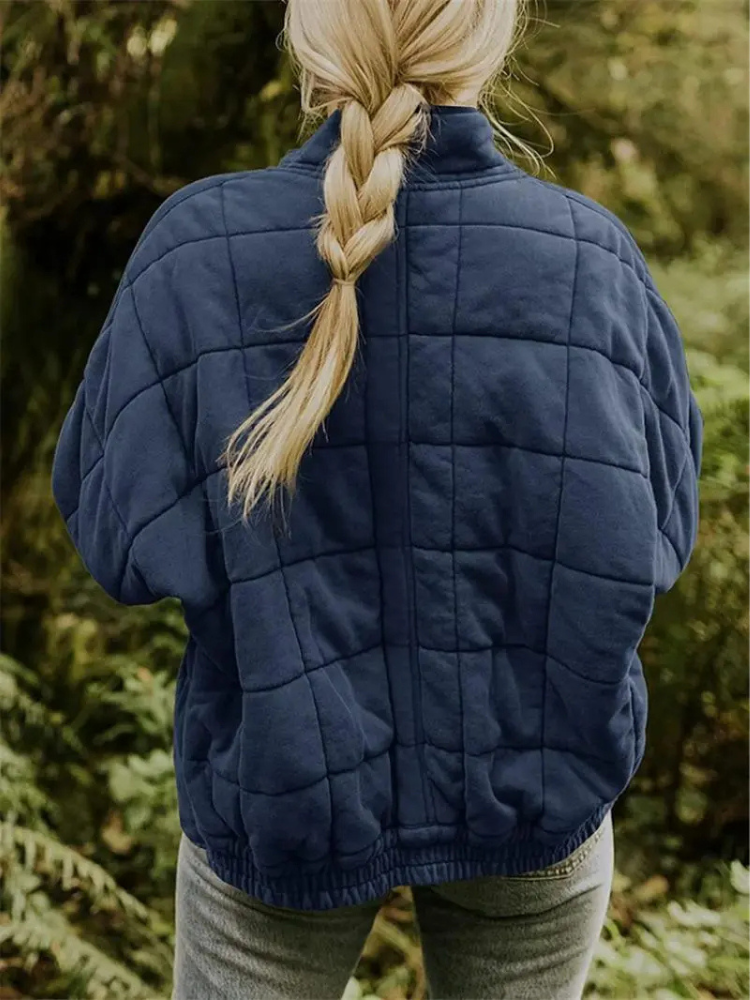 Bellara | Blouson bomber matelassé oversize en coton pour femme - veste chaude de mi-saison