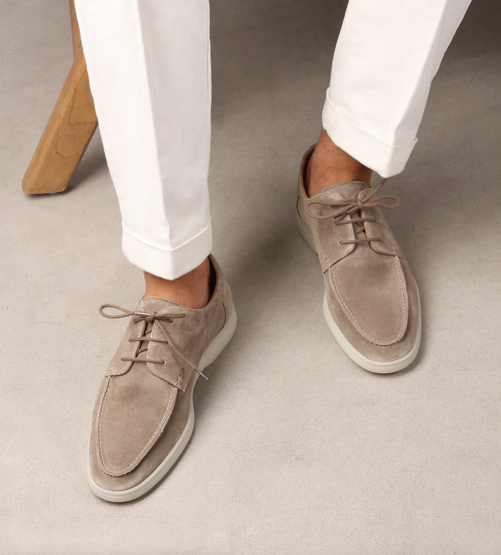 Edvard | Chaussures homme en daim - Chaussures à lacets, semelle intérieure souple, confort et légèreté