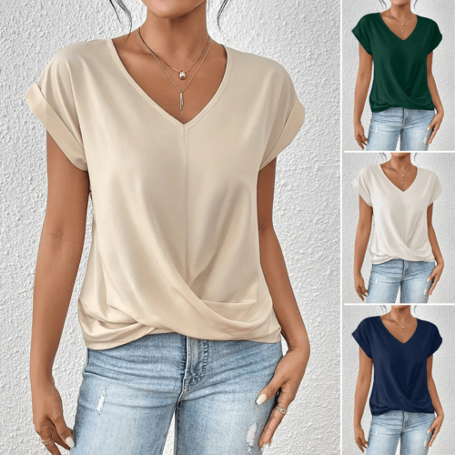 Waelyn | Damesblouse met V-hals voor dagelijks gebruik – Casual, comfortabele blouse