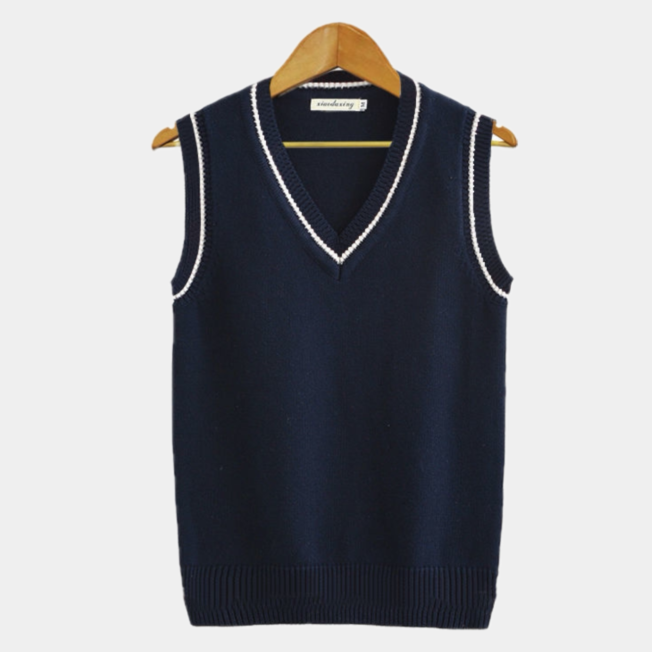 Corvalen | Gilet sans manches à col en V en maille torsadée pour homme - Idéal à superposer, décontracté et élégant au travail