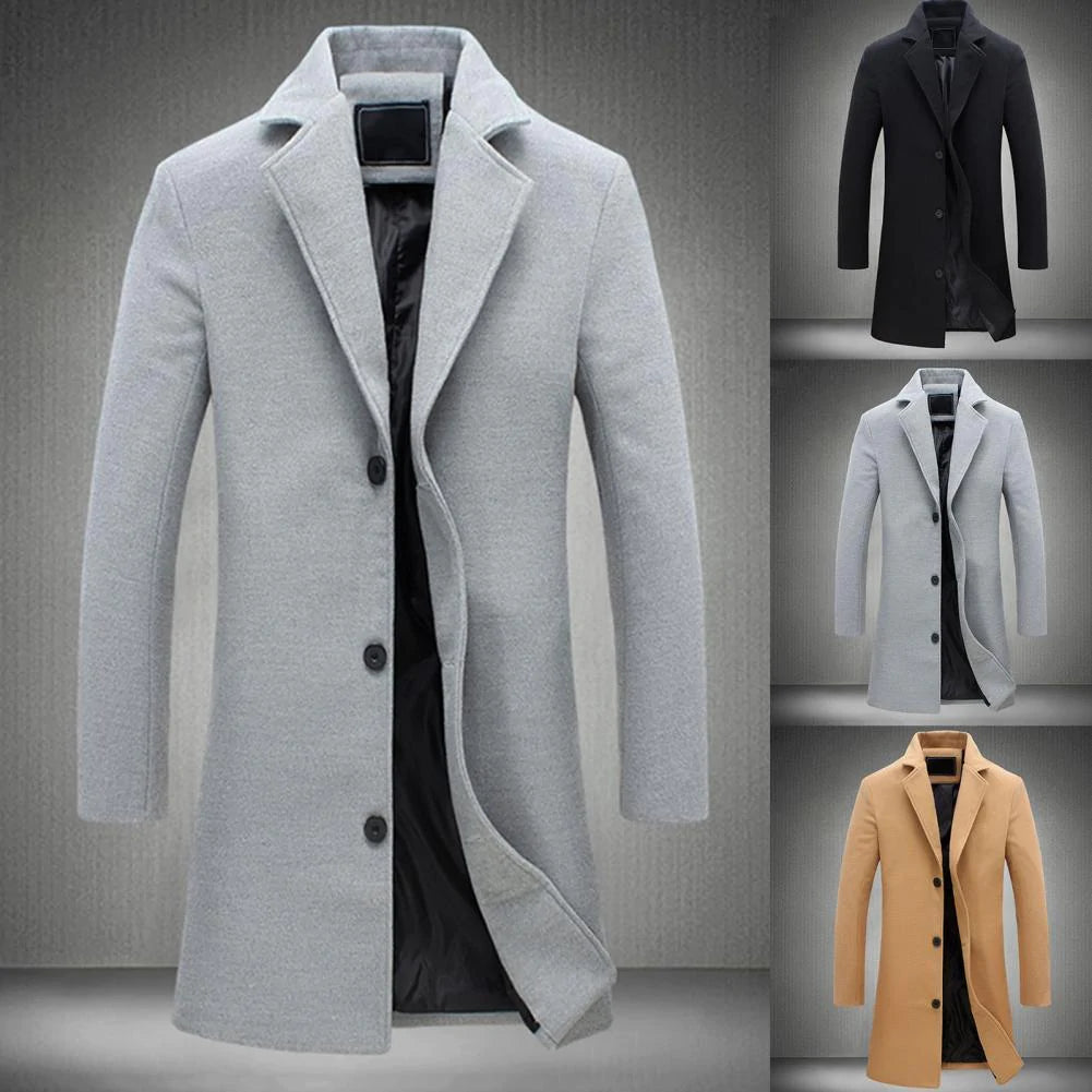 Orvand | Manteau d'hiver pour homme – Élégant manteau en laine mélangée, veste chaude et isolée