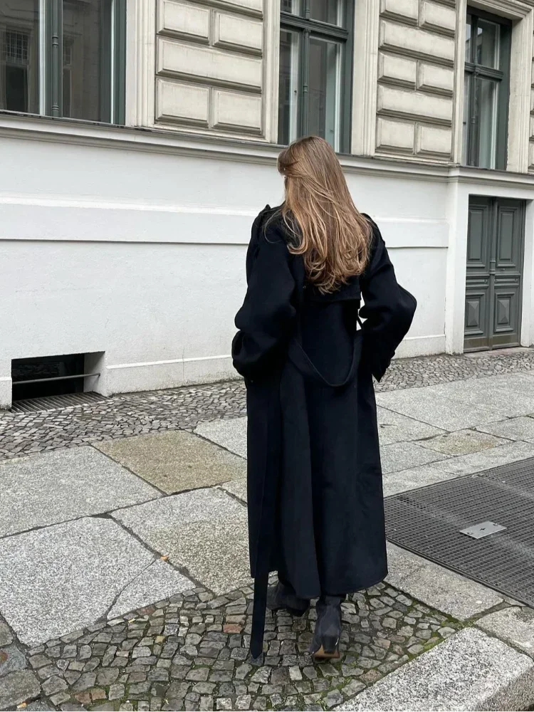 Yfke | Oversized Wollmantel für Damen – Warmer, langer Mantel für Herbst, Winter und Freizeit