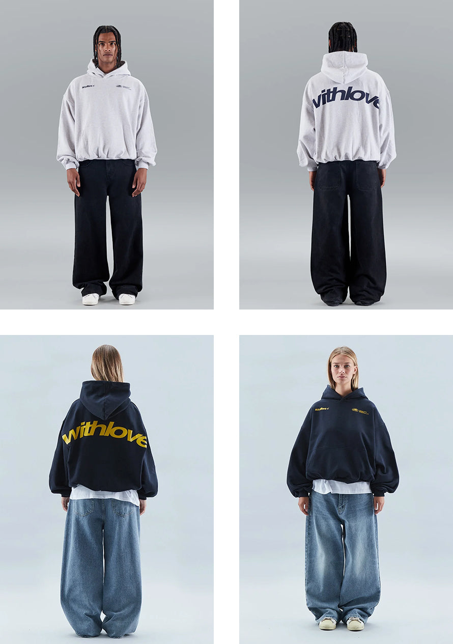 Ashwin | Sweat à capuche homme « With Love » – Pull doux, confortable et élégant