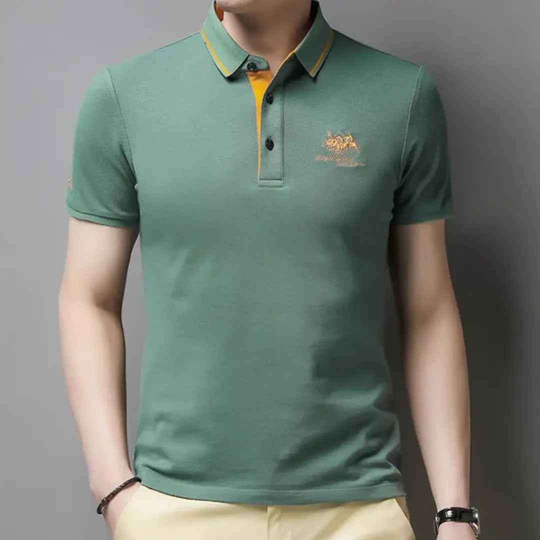 Threx | Klassiek poloshirt voor heren: tijdloos katoenen shirt met korte mouwen, casual en smart-casual