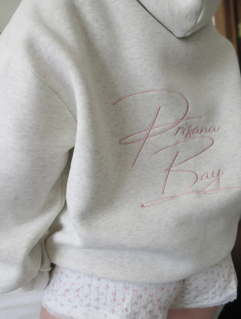 Emmara | Oversized-Hoodie mit gestickter, minimalistischer Schleife – Klassischer, lässiger Pullover