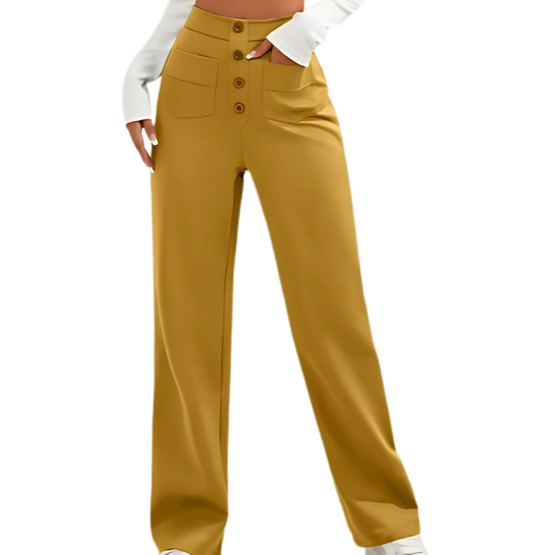 Brivana | Hoge taille stretchbroek voor dames – Slim fit pull-on broek voor comfort de hele dag door